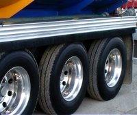 Dynaguard Truck Spray Suppressant - Anti spray poly brush strip - By Dynaplas Pty Ltd